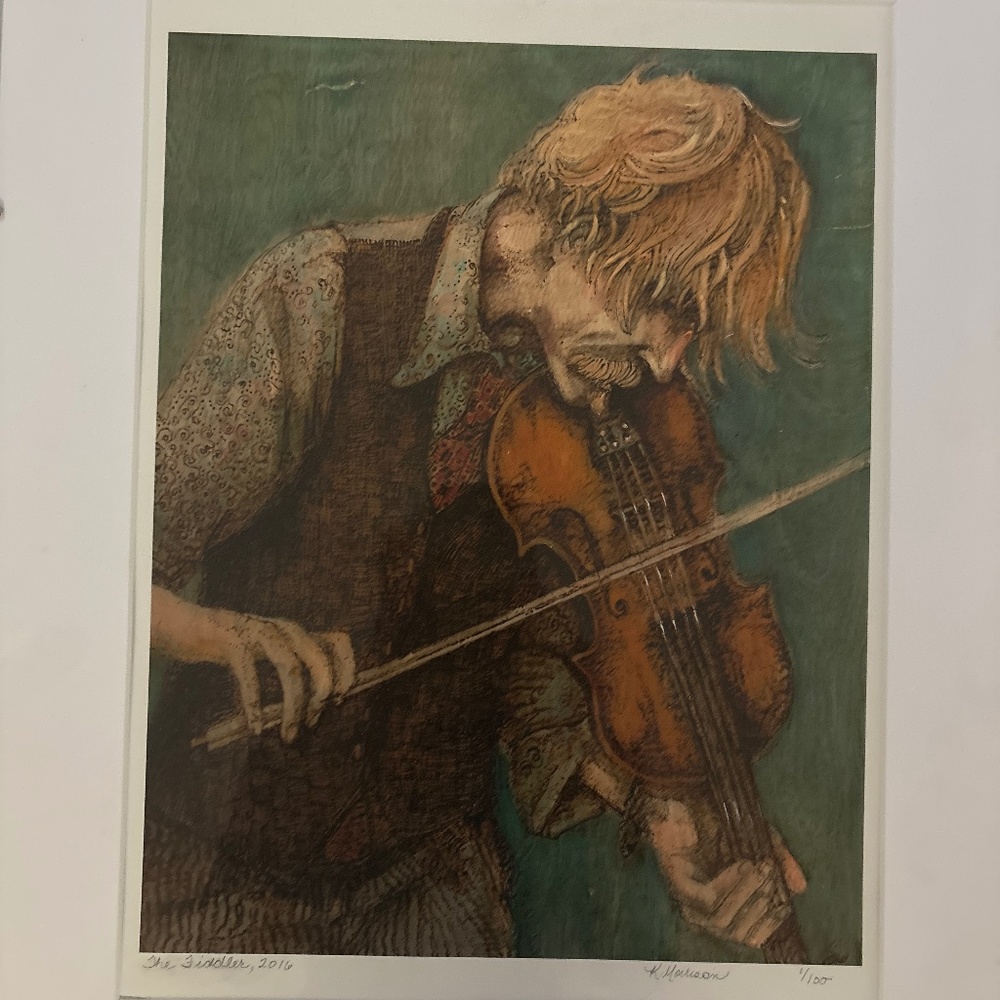 “The Fiddler” 2016 small painting